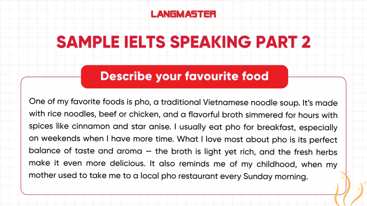 Bài mẫu IELTS Speaking Part 2