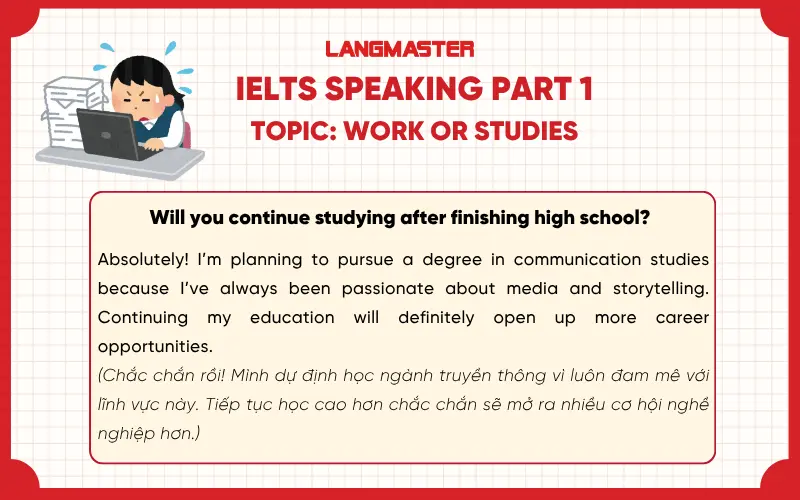 Will you continue studying after finishing high school?