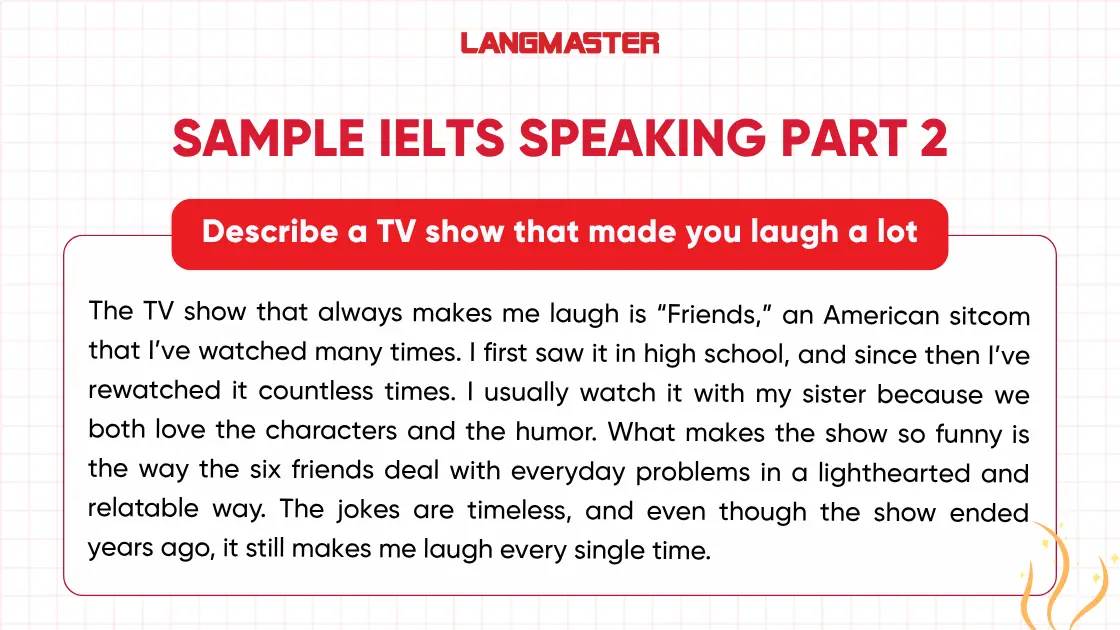 Bài mẫu IELST Speaking Part 2