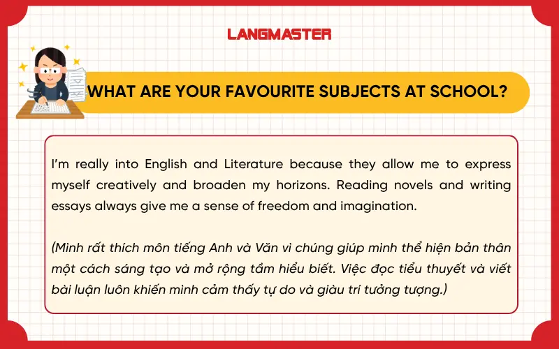 What are your favourite subjects at school?