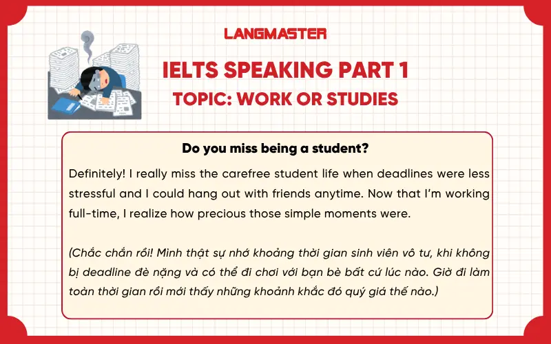 Do you miss being a student?