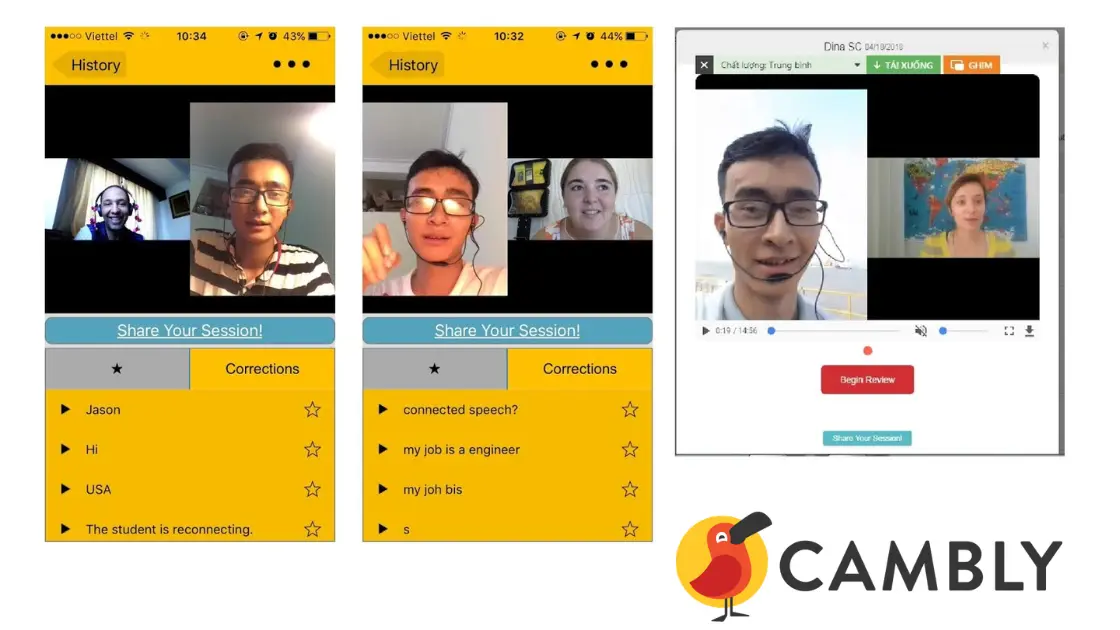 Camply app luyện IELTS Speaking tại nhà