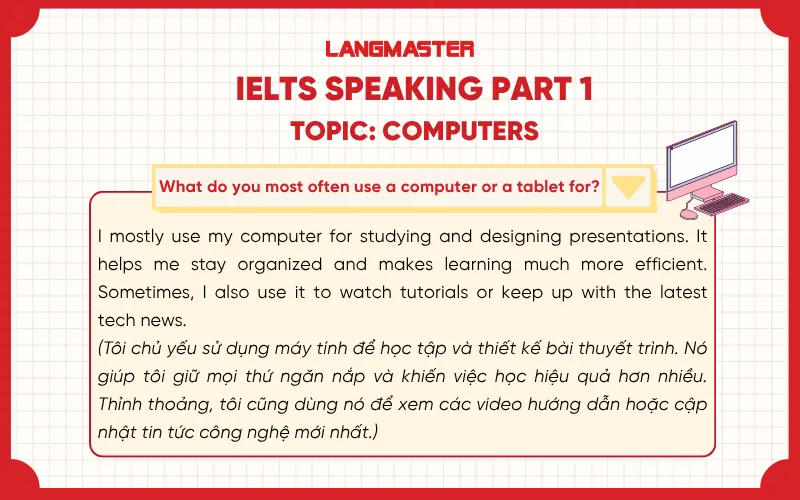 What do you most often use a computer or a tablet for?