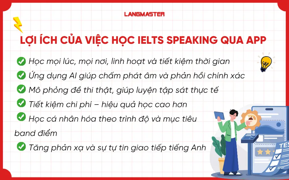 Lợi ích của việc học IELTS Speaking qua app