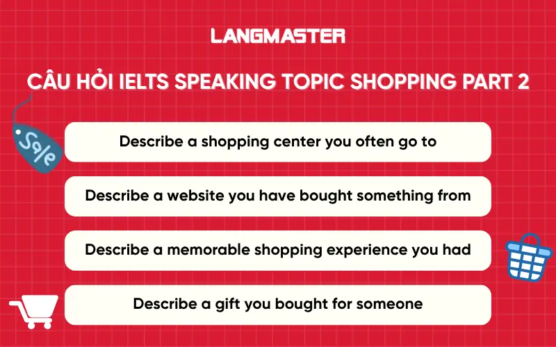 Câu hỏi IELTS Speaking Topic Shopping Part 2