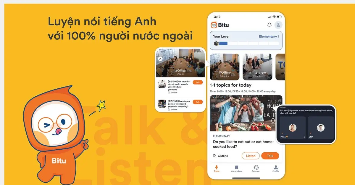 App Bitu luyện IELTS Speaking