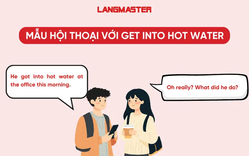 Mẫu hội thoại sử dụng Get into hot water