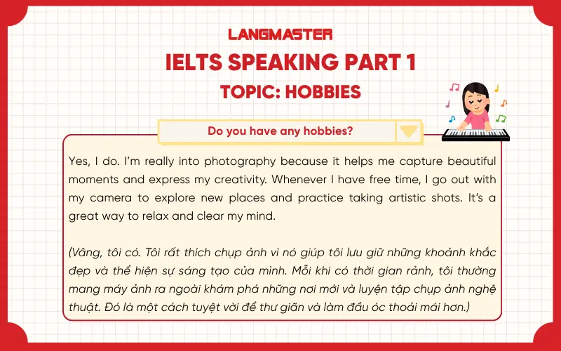 Do you have any hobbies? IELTS Speaking Part 1