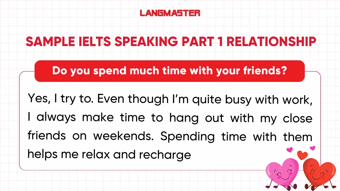 Bài mẫu chủ đề Relationship - IELTS Speaking Part 1