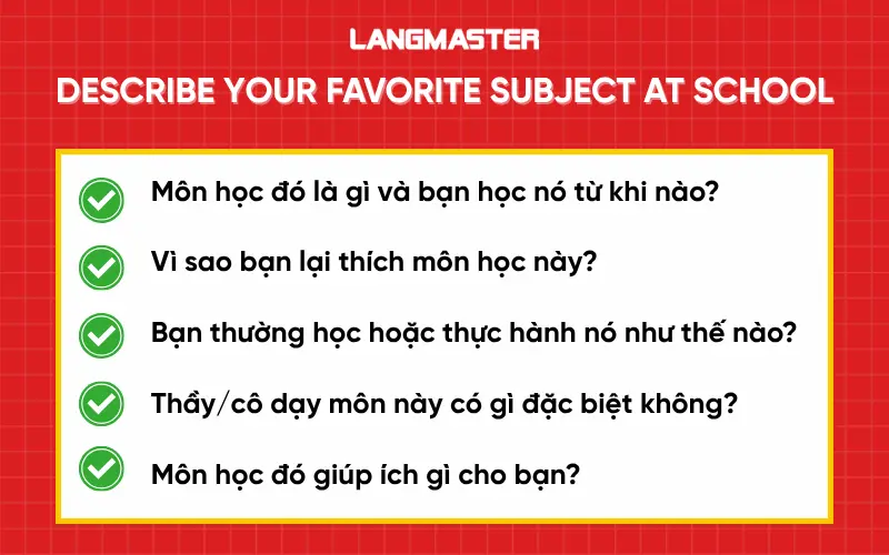 Describe your favorite subject at school