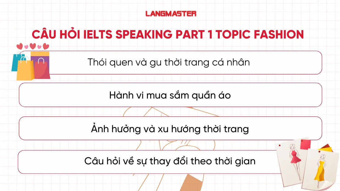 Tổng hợp câu hỏi IELTS Speaking Part 1 topic Fashion