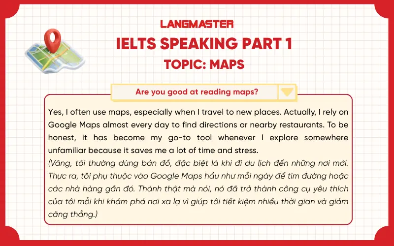 Are you good at reading maps? IELTS Speaking part 1