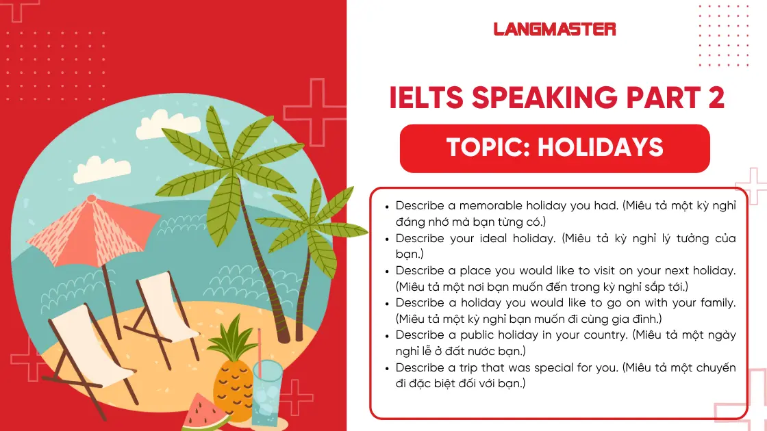 IELTS Speaking Part 2 topic Holidays