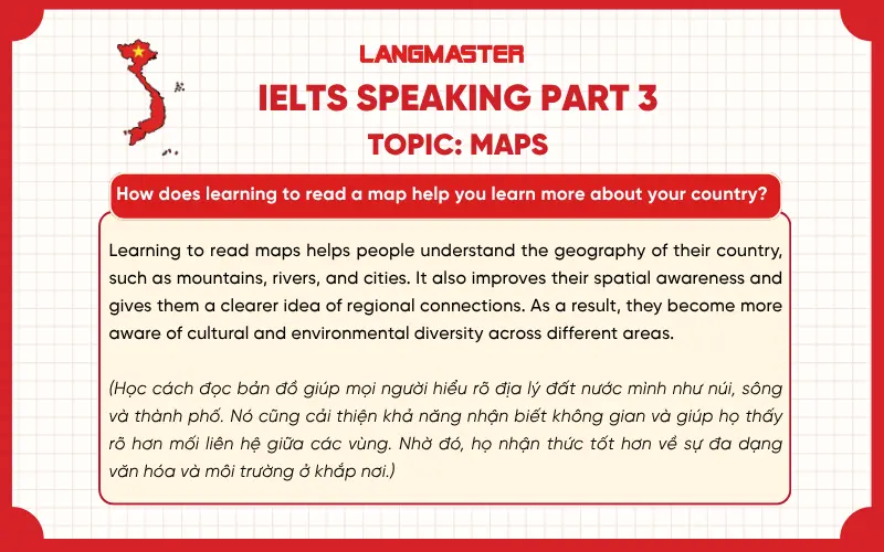 How does learning to read a map help you learn more about your country? IELTS Speaking Part 3