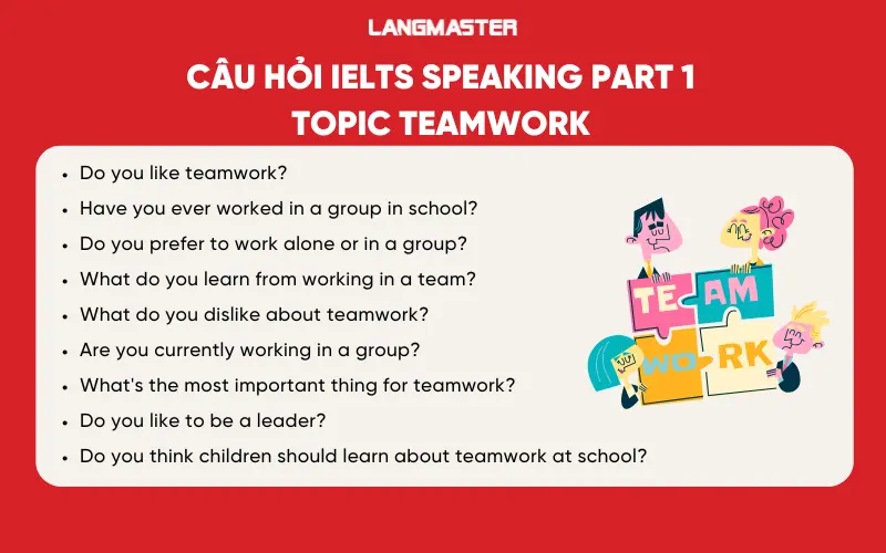 IELTS Speaking Part 1 Topic Teamwork tổng hợp câu hỏi