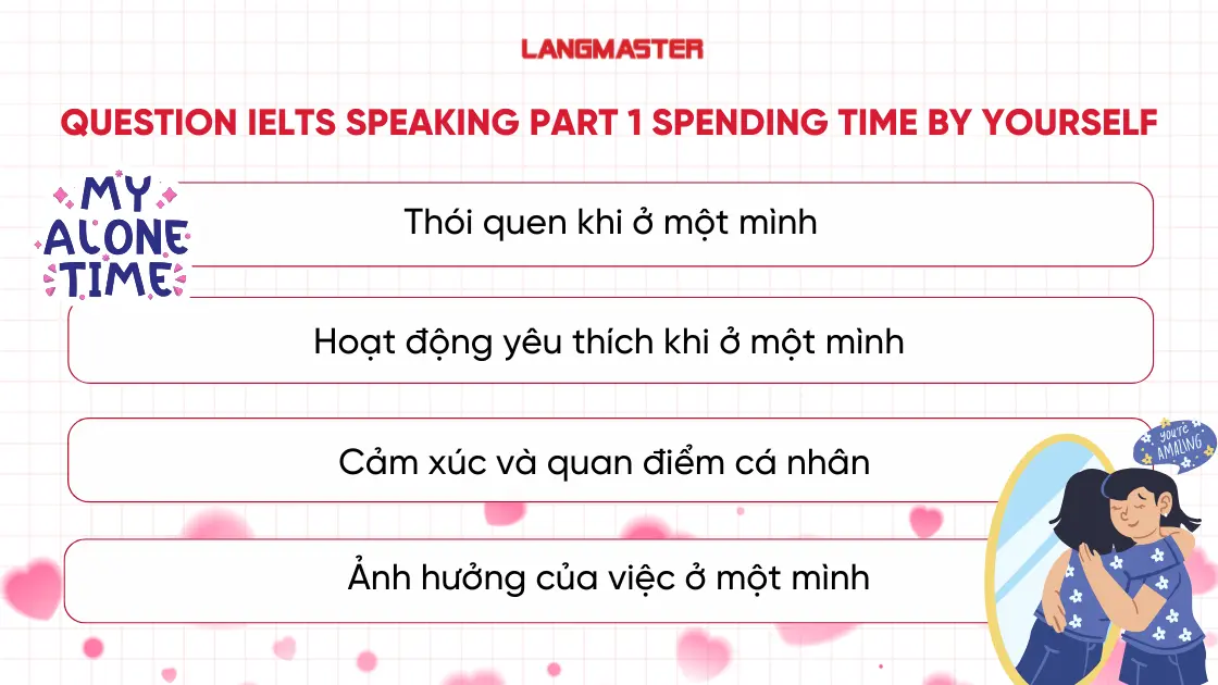Tổng hợp câu hỏi IELTS Speaking Part 1 topic Spending time by yourself