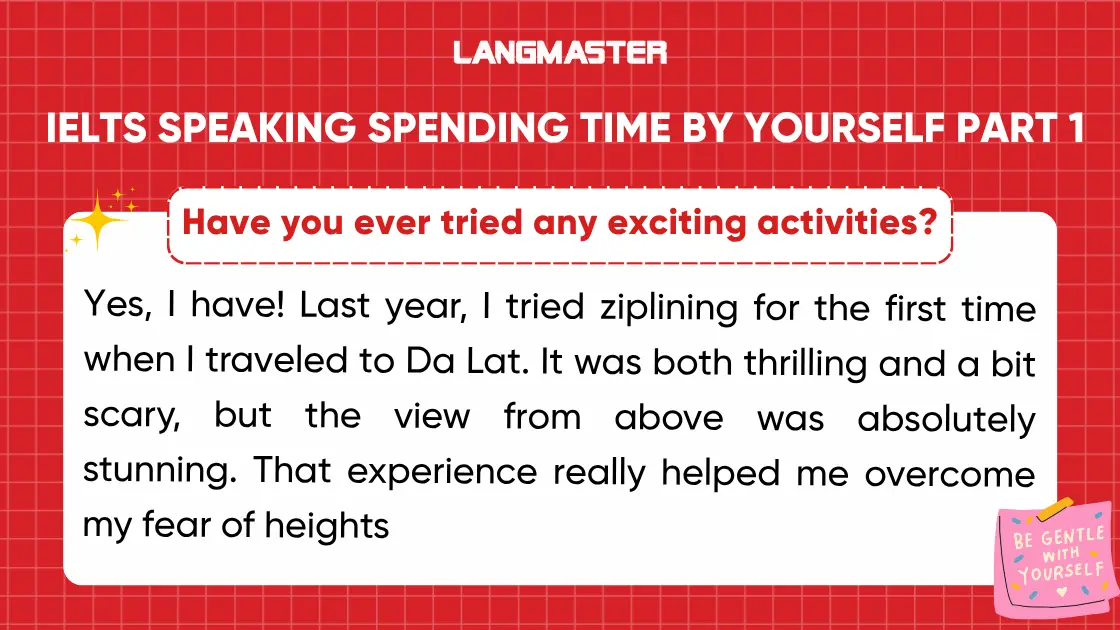 Speaking Part 1 Have you ever tried any exciting activities?