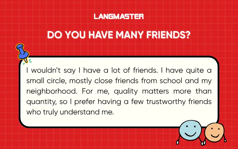Do you have many friends?