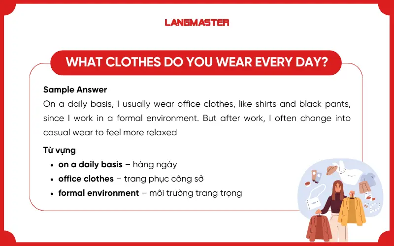 Sample Answer IELTS Speaking Part 1 topic Clothes