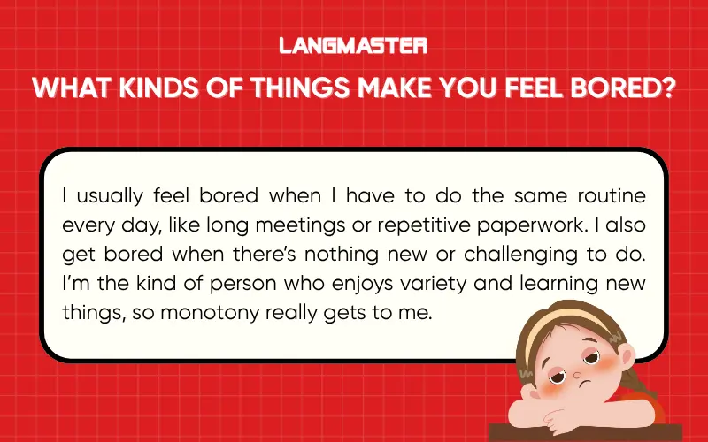 What kinds of things make you feel bored?