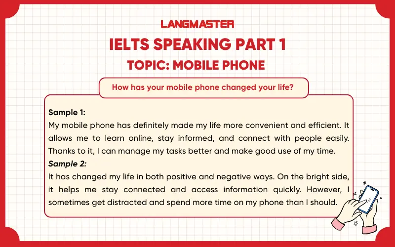How has your mobile phone changed your life? ielts speaking part 1