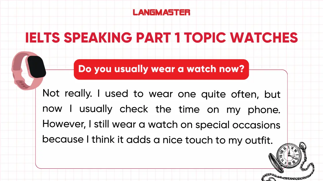 Do you usually wear a watch now?