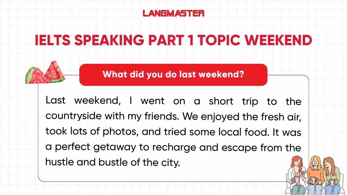 Sample ielts speaking part 1 What did you do last weekend?