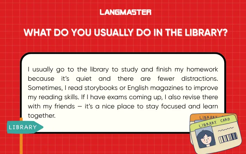 What do you usually do in the library? ielts speaking part 1
