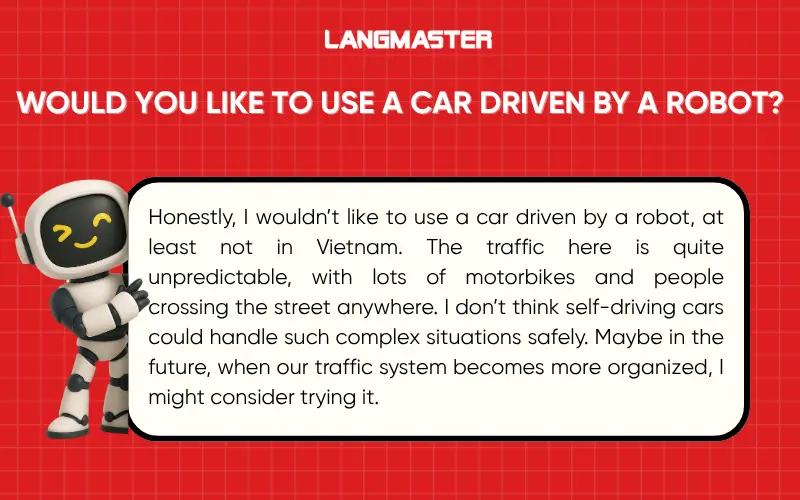 Would you like to use a car driven by a robot?