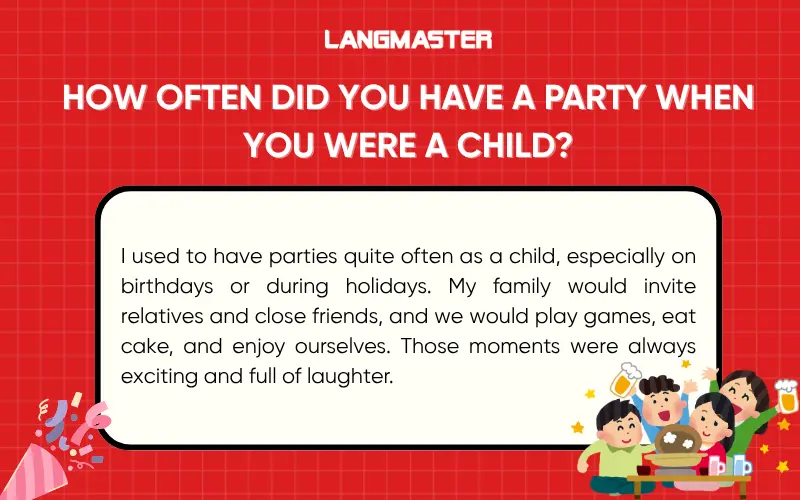 How often did you have a party when you were a child?
