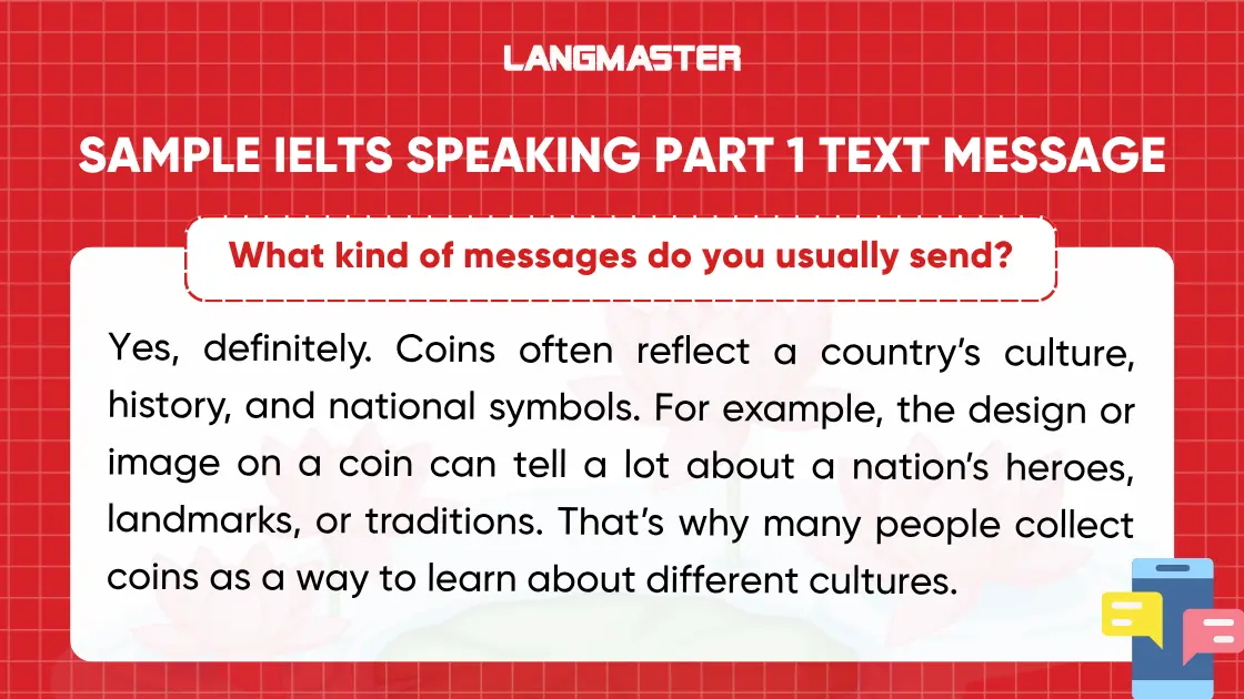 What kind of messages do you usually send? sample ielts speaking part 1