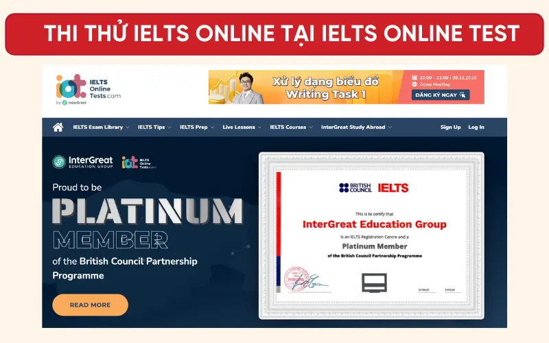 Thi thử IELTS tại IELTS Online Tests