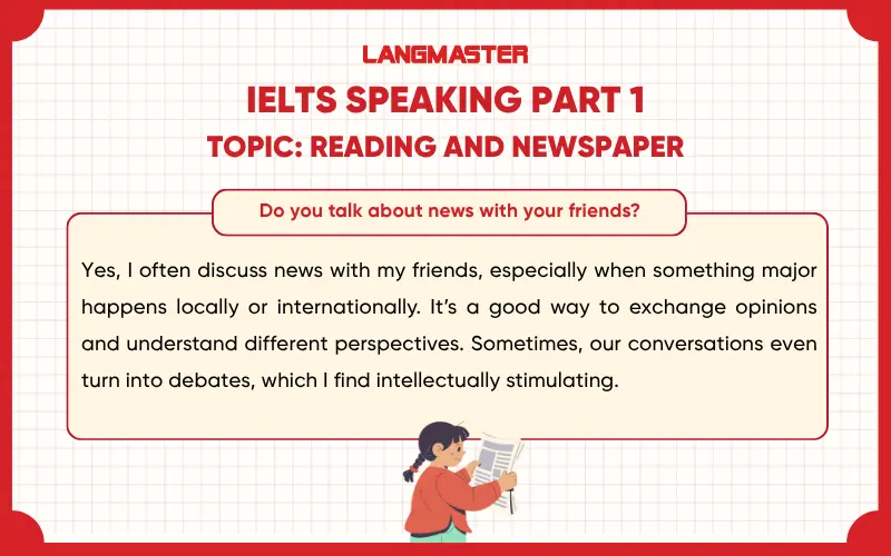 Do you talk about news with your friends? ielts speaking part 1
