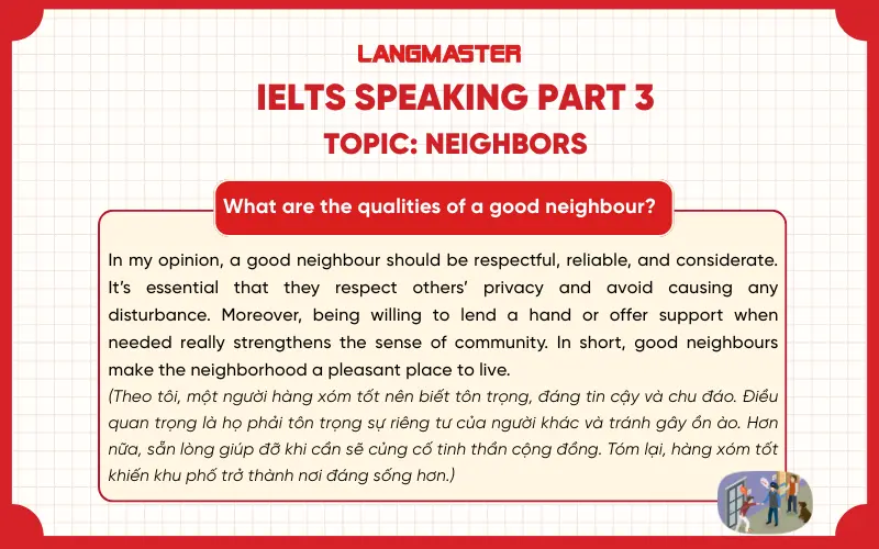 What are the qualities of a good neighbour? ielts speaking part 3