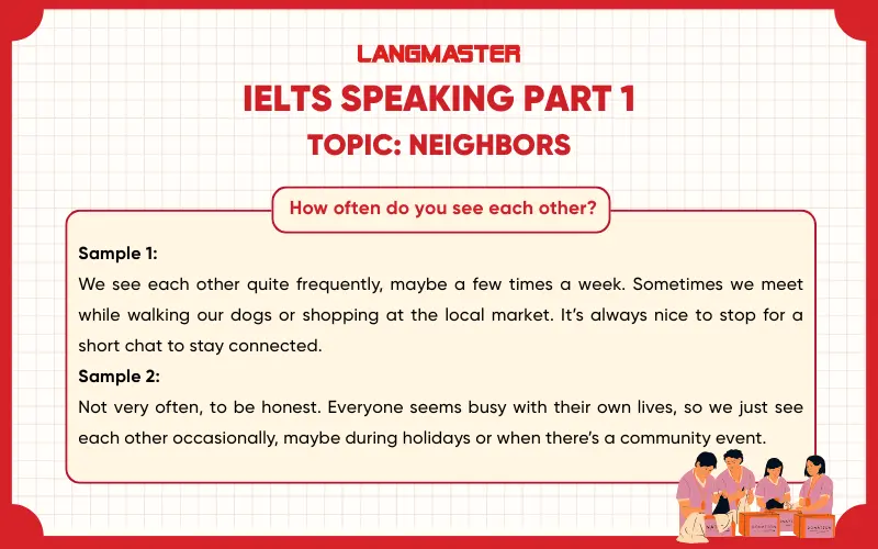 How often do you see each other? ielts speaking part 1