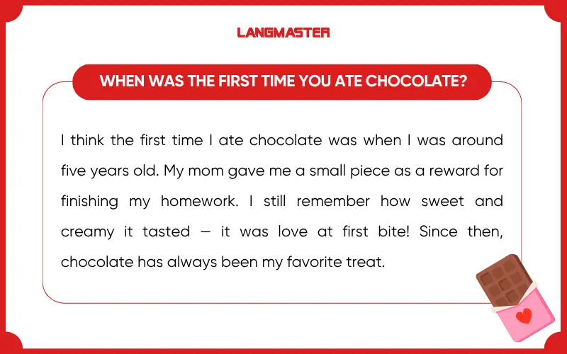 Bài mẫu chủ đề Chocolate – IELTS Speaking Part 1