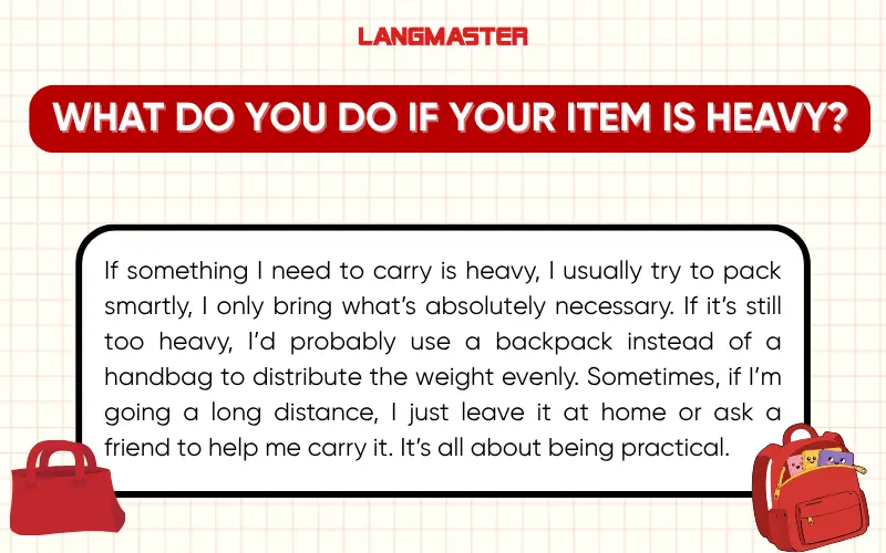What do you do if your item is heavy?