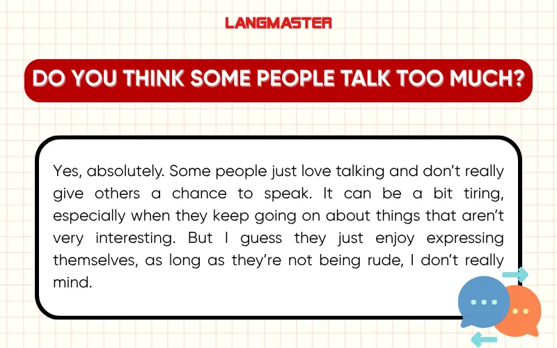 Do you think some people talk too much?