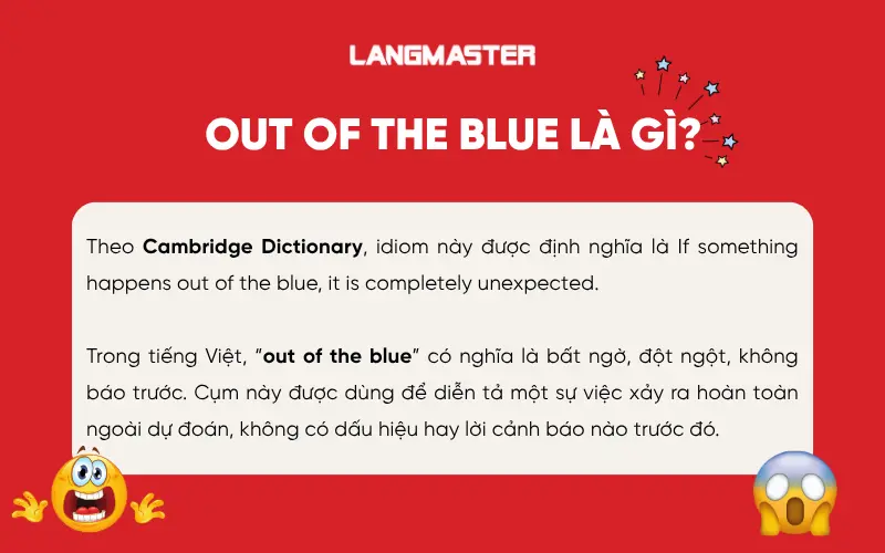 Out of the blue là gì?