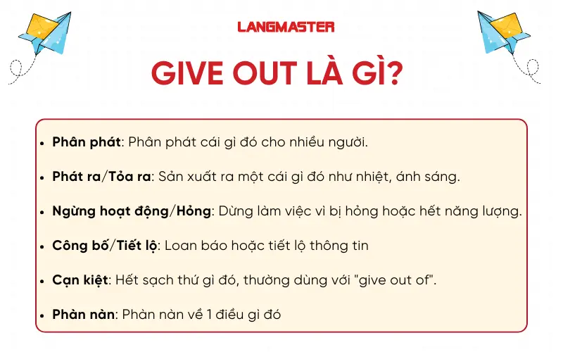 give out là gì
