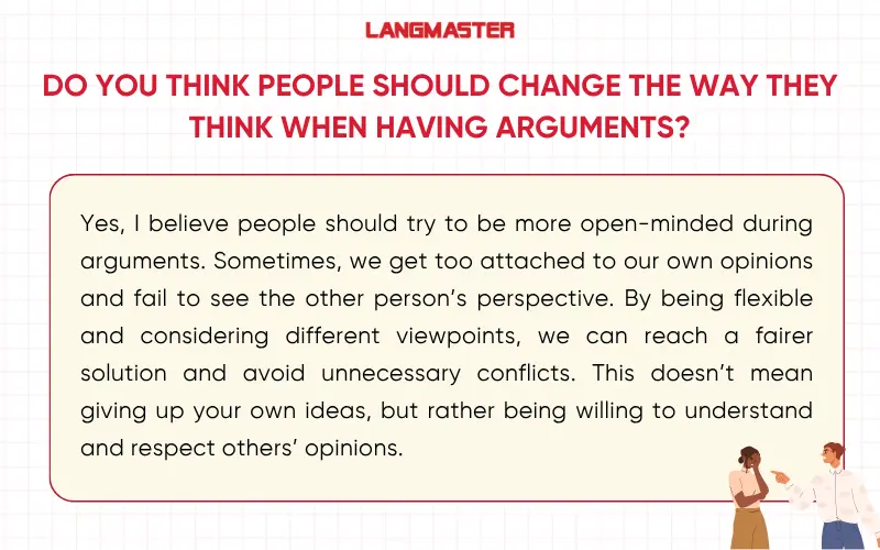 Bài mẫu IELTS Speaking Part 3 Argument
