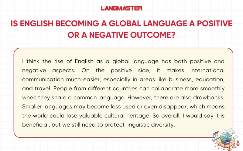 Bài mẫu IELTS Speaking Part 3 Globalization