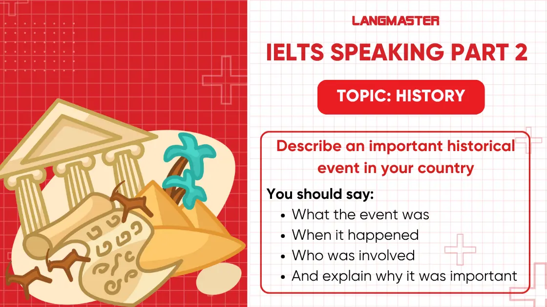 Sample ielst speaking part 2 topic history - describe an important historical event in your country