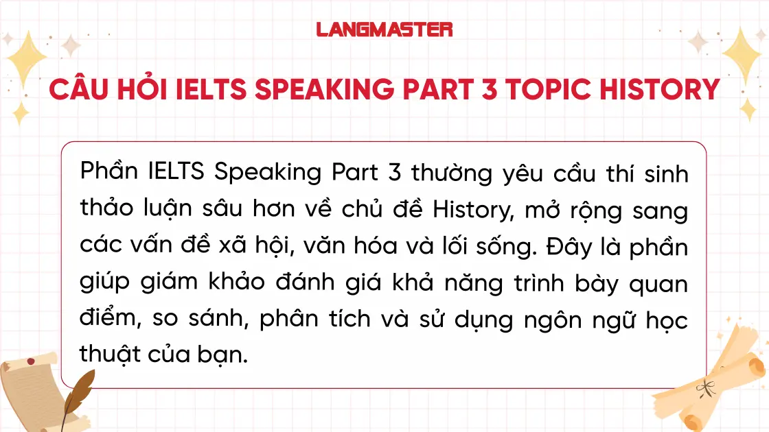 Câu hỏi ielts speaking part 3