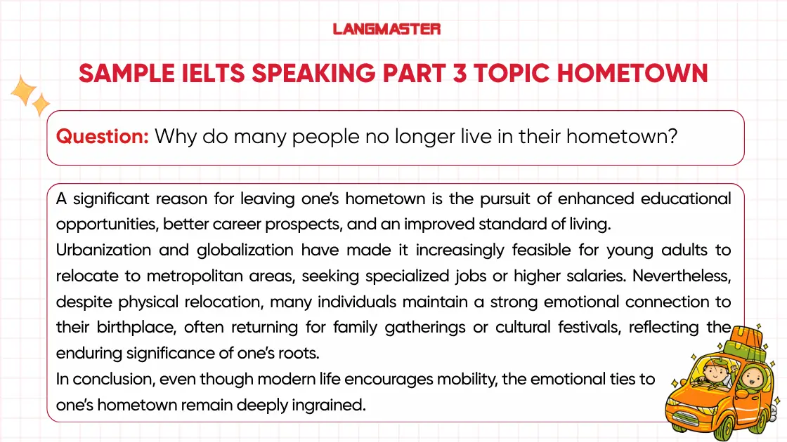 Sample ielts speaking part 3 topic hometown
