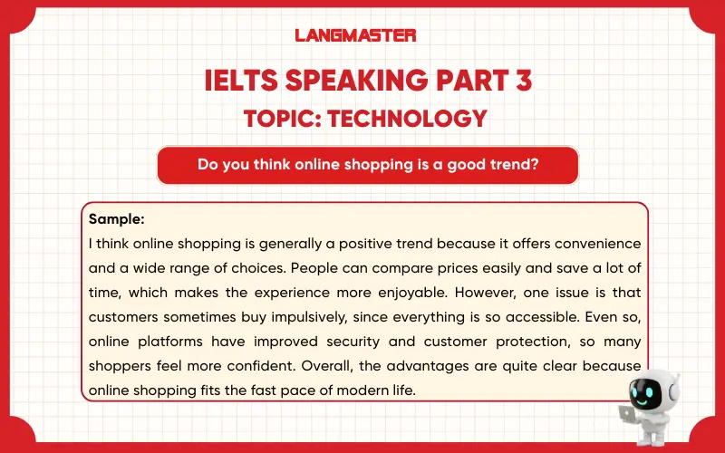Do you think online shopping is a good trend? ielts speaking part 3