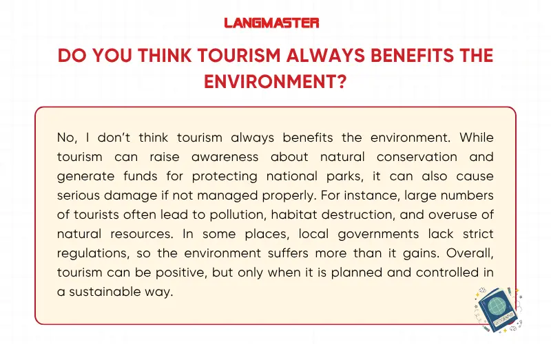 Bài mẫu IELTS Speaking Part 3 Geography