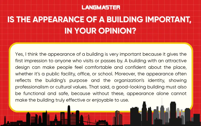 Is the appearance of a building important, in your opinion?