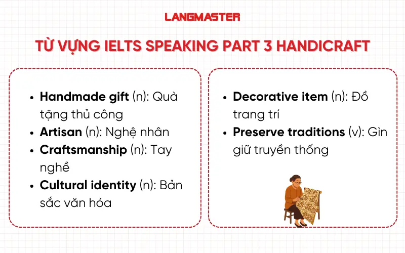 Từ vựng IELTS Speaking Part 3 Handicraft