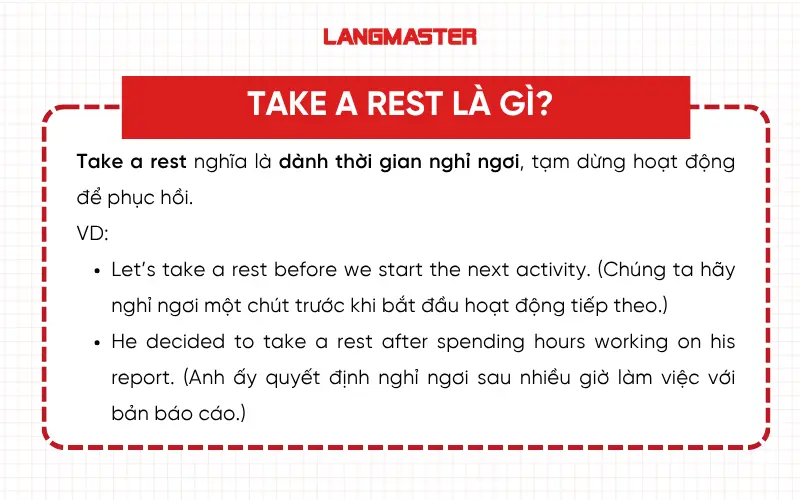 Take a rest là gì?